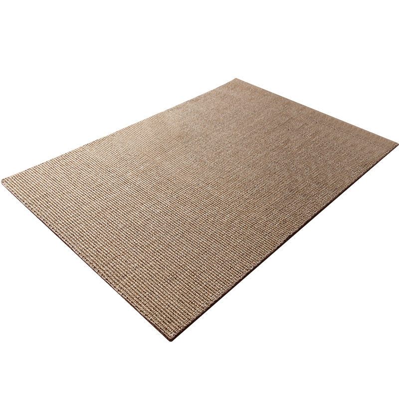 BowLift | Lodge Home Rug Light Brown Solid Color Rug Sisal Woven Pet Friendly Machine Washable Non-Slip Rug
