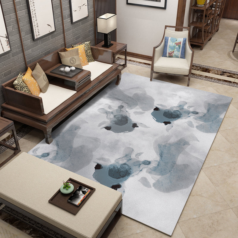 BowLift | Beautiful Multi Color Chinese Carpet Synthetic Floral Print Area Rug Machine Washable Anti-Slip Back Pet Friendly Rug for the Living Room