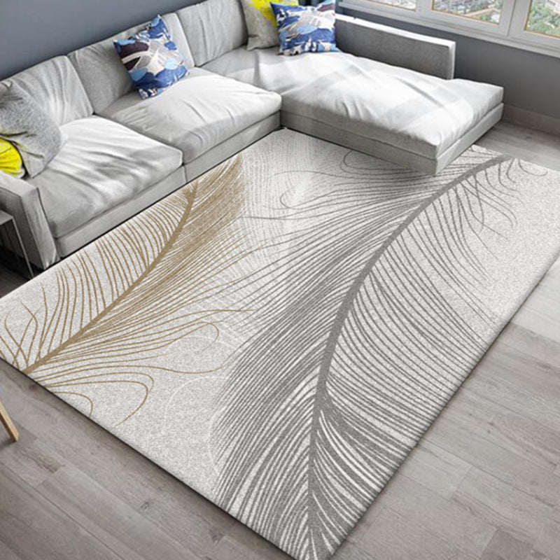 BowLift | Chic Oriental Rug Polyester Flower Botanical Rug Non-slip Machine Washable Pet-friendly Carpet for Living Room