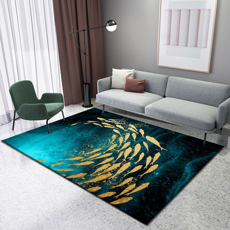 BowLift | Enchanting 3D Natural Scene Rug Multicolor Asian Rug Synthetic Pet Friendly Stain Resistant Nonslip Back Rug for Living Room