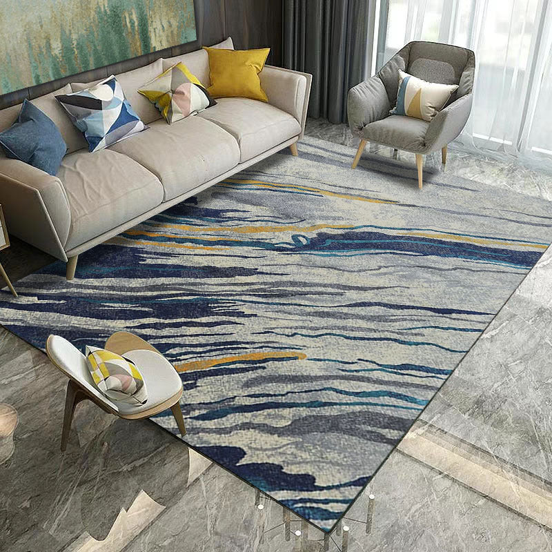 BowLift | Retro Multicolor Abstract Carpet Polypropylene Industrial Area Carpet Stain Resistant Non-Slip Pet Friendly Carpet for Guest Room