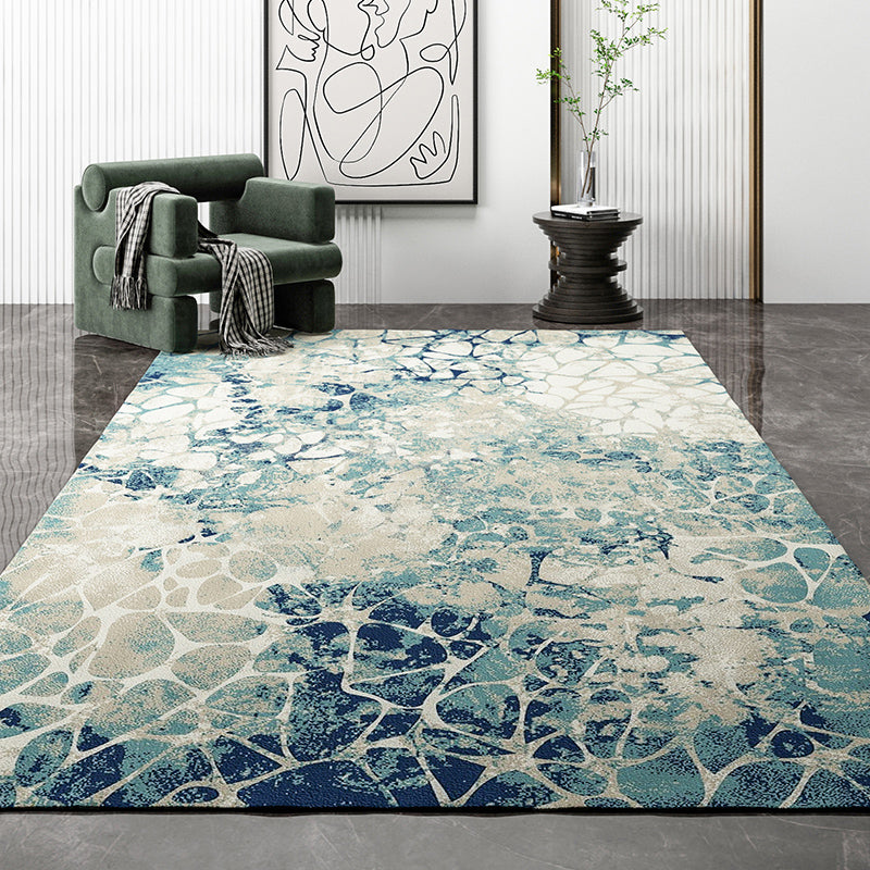 BowLift | Cyberpunk Home Rug Multicolor Distressed Look Rug Polypropylene Non-Slip Stain Resistant Washable Area Rug