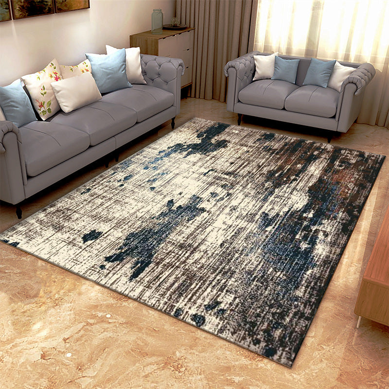 BowLift | Classic Industrial Design Rug Multicolored Postmodernism Rug Stain Resistant Pet Friendly Non-Slip Rug for Room