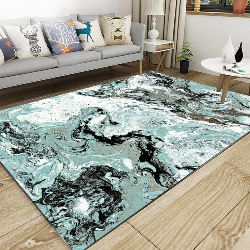 BowLift | Industrial Style Living Rug Multicolored Expressionism Rug Synthetic Non-slip Pet-friendly Machine washable Rug