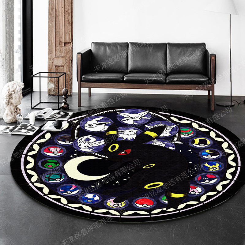 BowLift | Modern 3D Anime Pattern Carpet Multicolored Polypropylene Carpet Non-Slip Back Machine Washable Pet-Friendly Carpet for the Children's Room