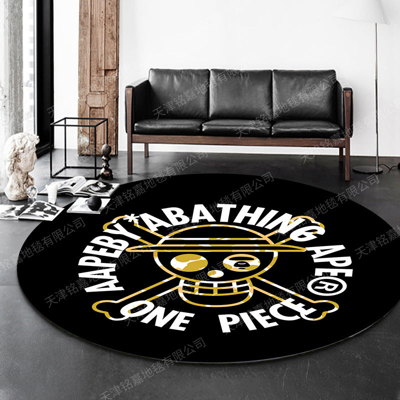 BowLift | Modern 3D Anime Pattern Carpet Multicolored Polypropylene Carpet Non-Slip Back Machine Washable Pet-Friendly Carpet for the Children's Room
