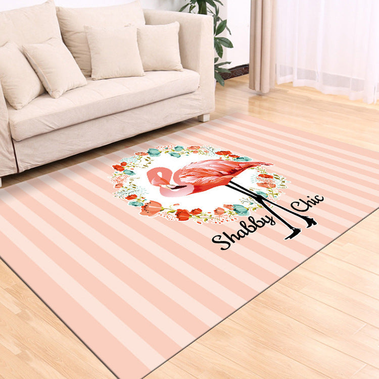 BowLift | Classic Tropix Indoor Rug Colorful Flamingo Rug Non-slip Back Stain-resistant Machine washable Rug for the Living Room