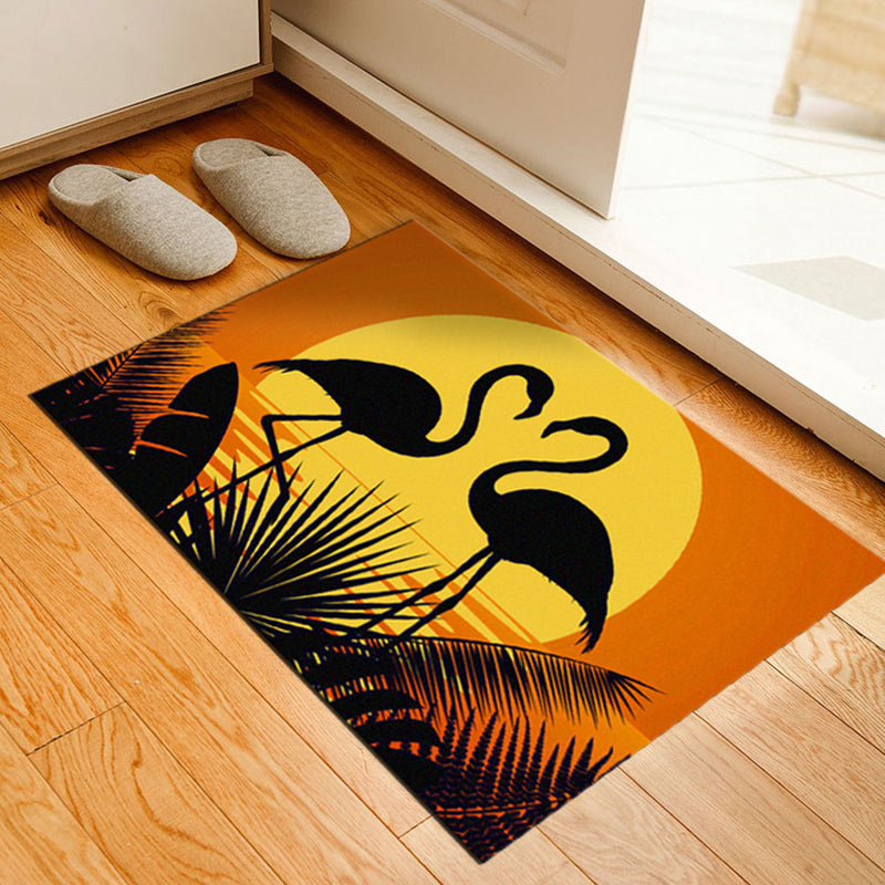 BowLift | Classic Tropix Indoor Rug Colorful Flamingo Rug Non-slip Back Stain-resistant Machine washable Rug for the Living Room