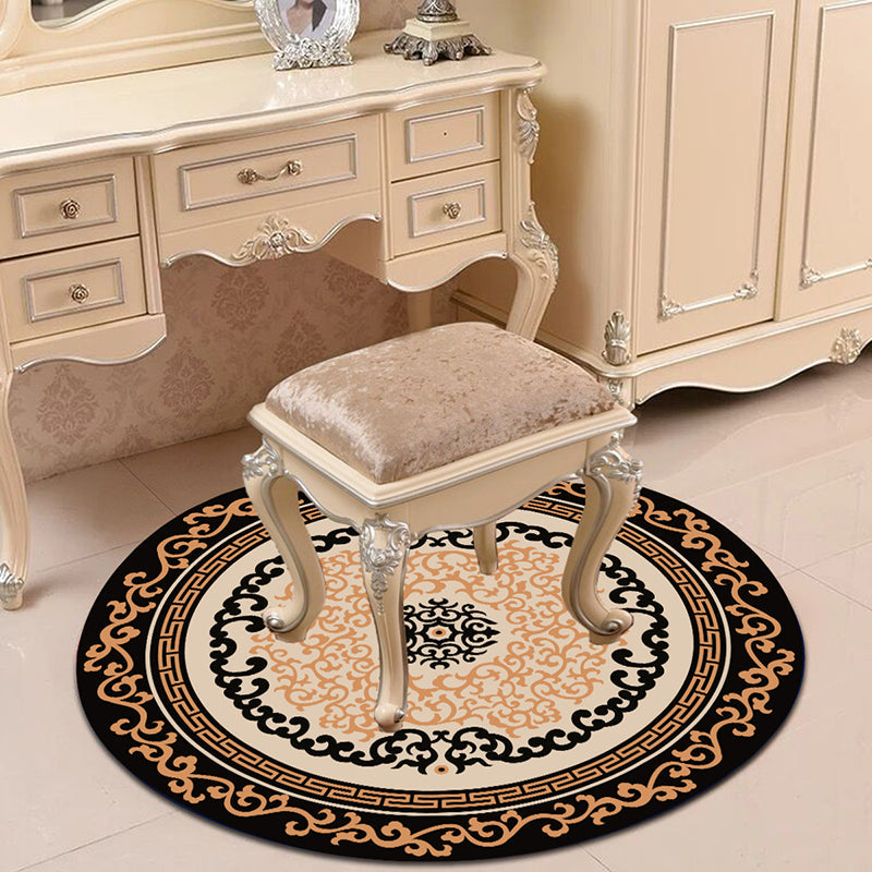 BowLift | Victorian Bedroom Carpet Multicolored Peony Carpet Polyester Stain Resistant Washable Non-Slip Carpet