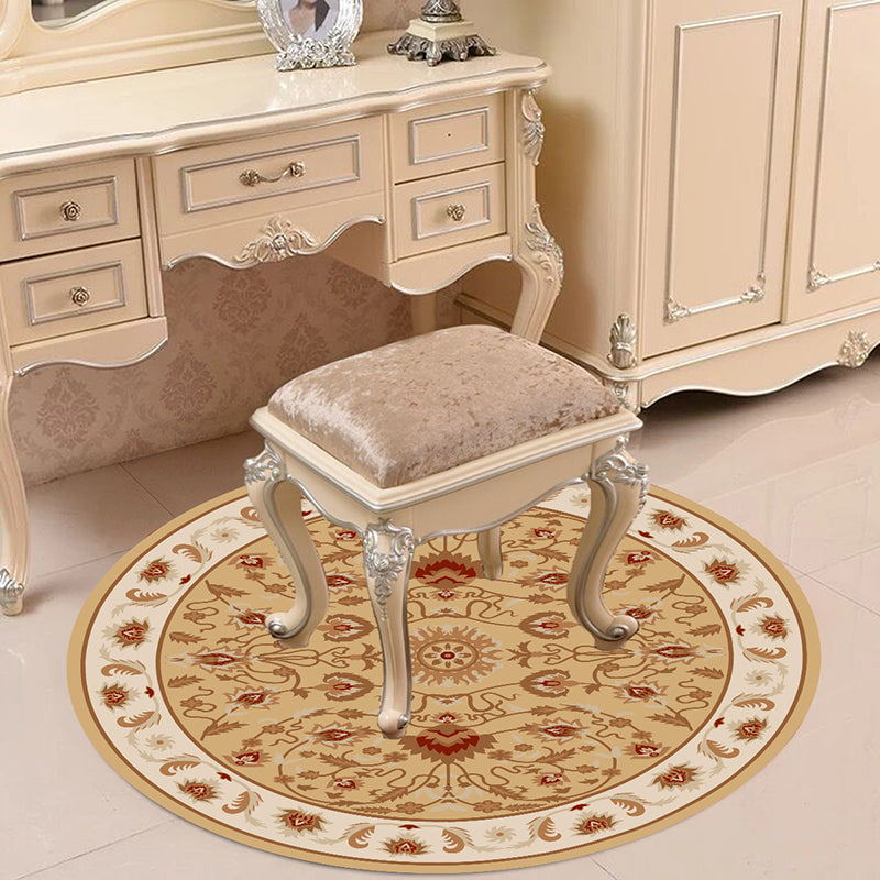BowLift | Victorian Bedroom Carpet Multicolored Peony Carpet Polyester Stain Resistant Washable Non-Slip Carpet