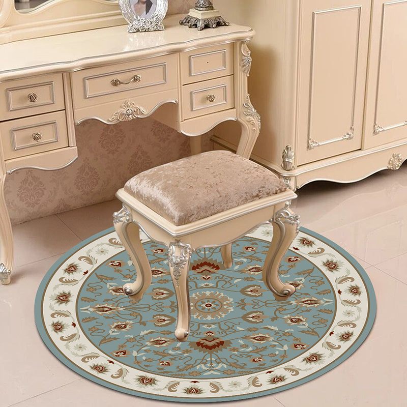 BowLift | Victorian Bedroom Carpet Multicolored Peony Carpet Polyester Stain Resistant Washable Non-Slip Carpet