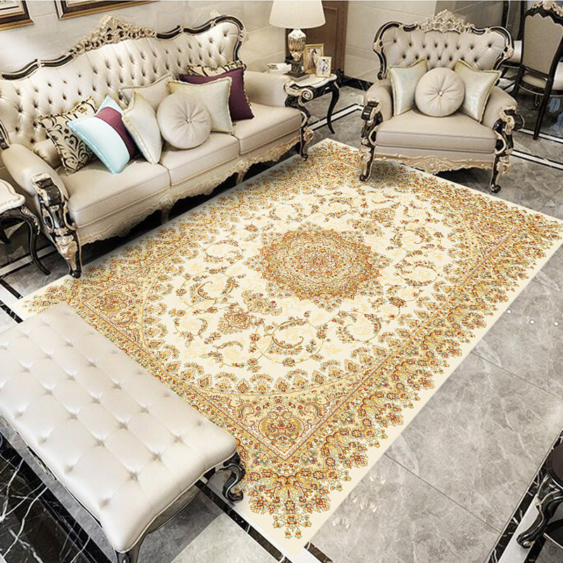 BowLift | Glam Floral Swirls Rug Multicolor Victorian Rug Synthetic Pet Friendly Non-Slip Stain Resistant Carpet for Home