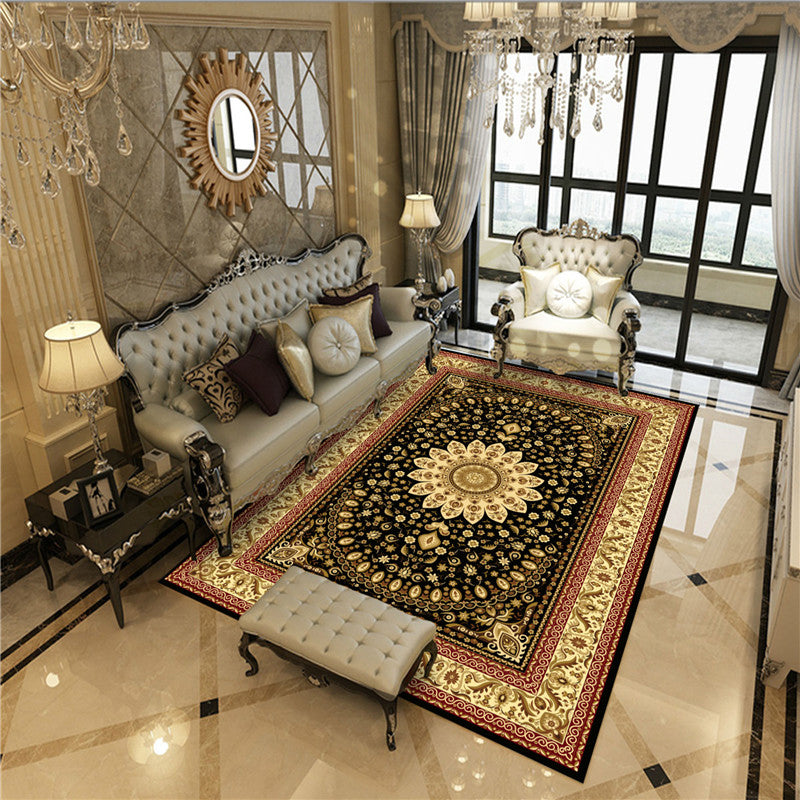 BowLift | Antique Multicolor Glam Carpet Polyester Floral Pattern Carpet Pet Friendly Stain Resistant Non-Slip Carpet for Home