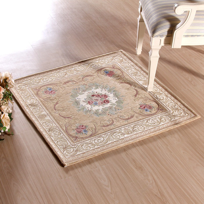 BowLift | Victorian Style Foyer Carpet Multicolored Floral Pattern Carpet Polypropylene Pet Friendly Non-Slip Back Washable Carpet