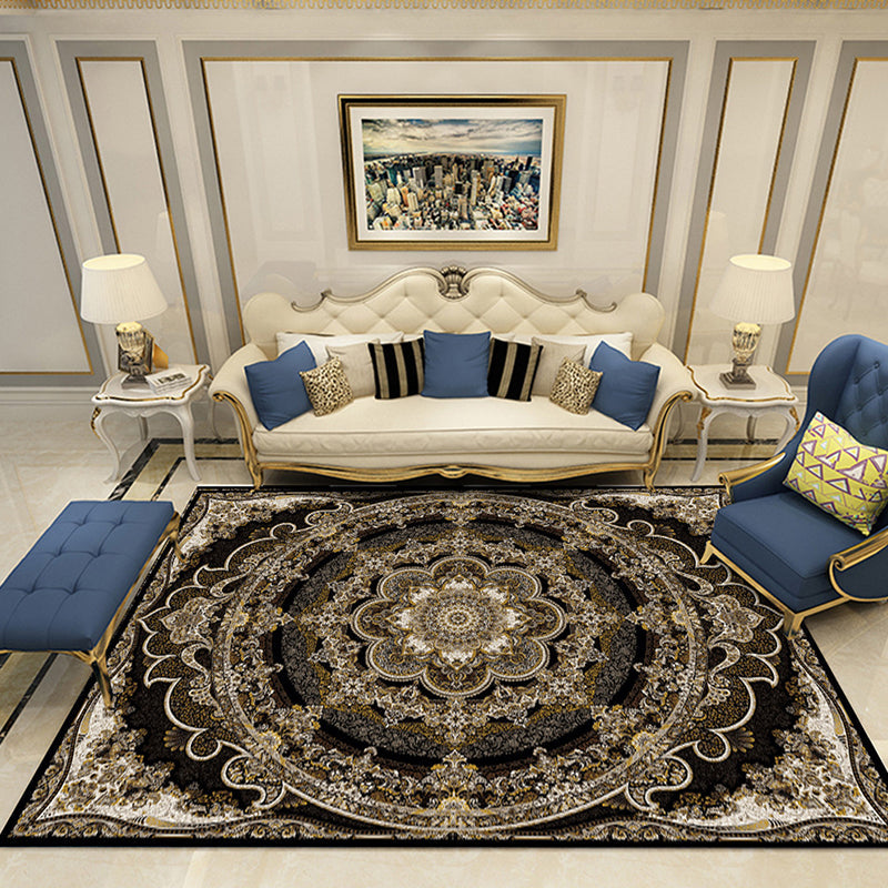 BowLift | Victoria Print Carpet Multicolored Polypropylene Carpet Non-Slip Stain Resistant Washable Indoor Carpet for Living Room