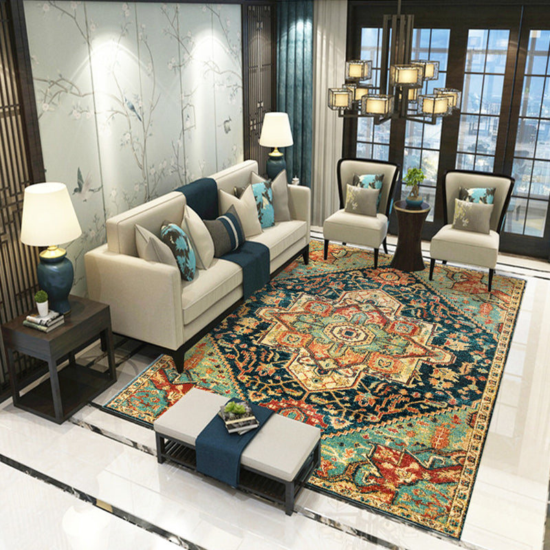 BowLift | Victoria Print Carpet Multicolored Polypropylene Carpet Non-Slip Stain Resistant Washable Indoor Carpet for Living Room