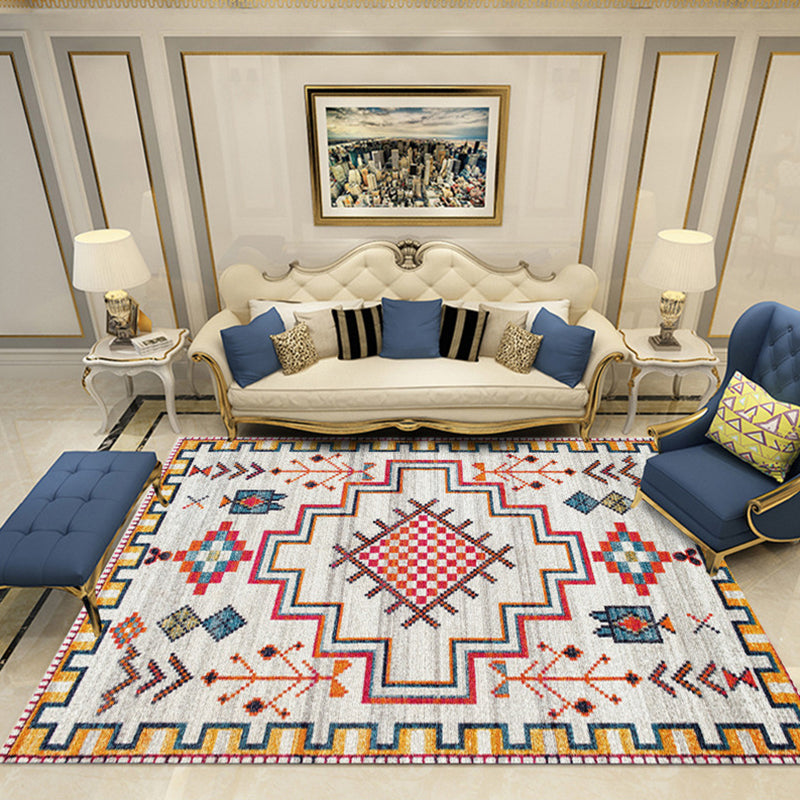 BowLift | Victoria Print Carpet Multicolored Polypropylene Carpet Non-Slip Stain Resistant Washable Indoor Carpet for Living Room