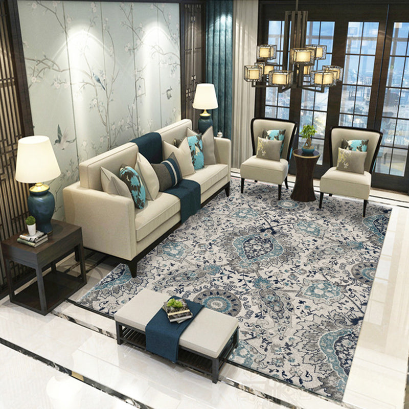 BowLift | Victoria Print Carpet Multicolored Polypropylene Carpet Non-Slip Stain Resistant Washable Indoor Carpet for Living Room