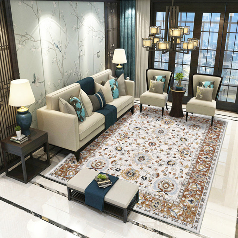 BowLift | Victoria Print Carpet Multicolored Polypropylene Carpet Non-Slip Stain Resistant Washable Indoor Carpet for Living Room