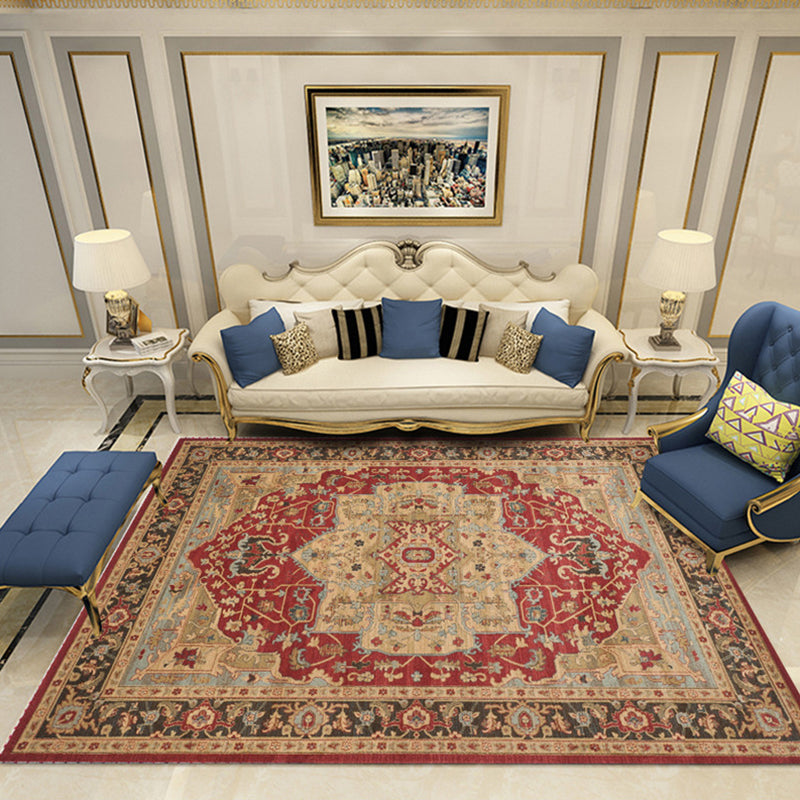 BowLift | Victoria Print Carpet Multicolored Polypropylene Carpet Non-Slip Stain Resistant Washable Indoor Carpet for Living Room