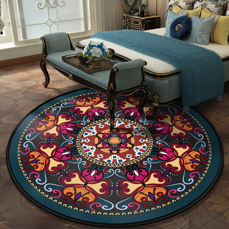 BowLift | European Moroccan Carpet Multicolor symmetrical pattern carpet non-slip pet-friendly machine washable carpet for the bedroom