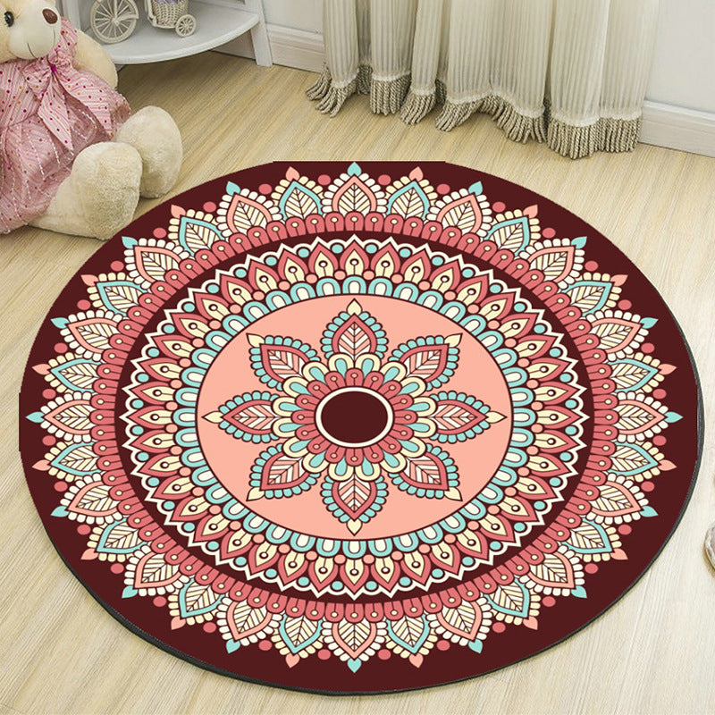 BowLift | Art Deco Moroccan Carpet Multicolored Mandala Carpet Pet-Friendly Machine Washable Non-Slip Rug for Bedroom