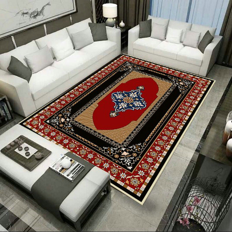 BowLift | Large Persian rug multicolored jacquard-printed rug washable non-slip backing pet-friendly rug for the living room