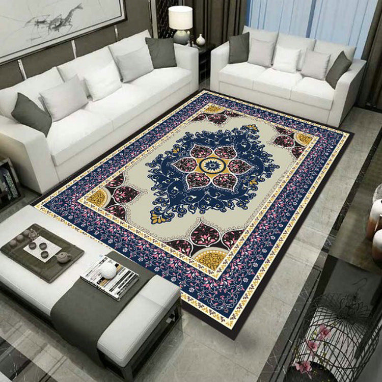 BowLift | Large Persian rug multicolored jacquard-printed rug washable non-slip backing pet-friendly rug for the living room