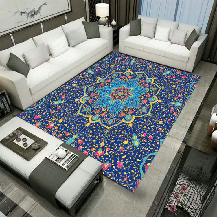 BowLift | Large Persian rug multicolored jacquard-printed rug washable non-slip backing pet-friendly rug for the living room