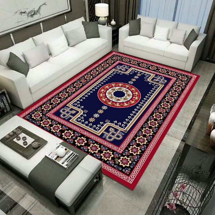 BowLift | Large Persian rug multicolored jacquard-printed rug washable non-slip backing pet-friendly rug for the living room
