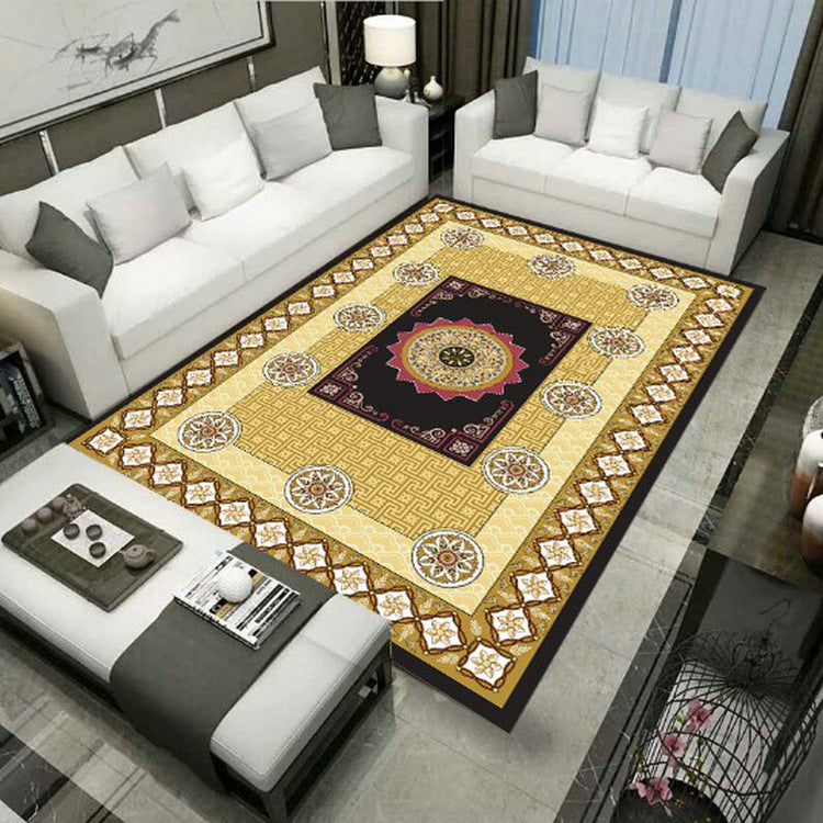 BowLift | Large Persian rug multicolored jacquard-printed rug washable non-slip backing pet-friendly rug for the living room