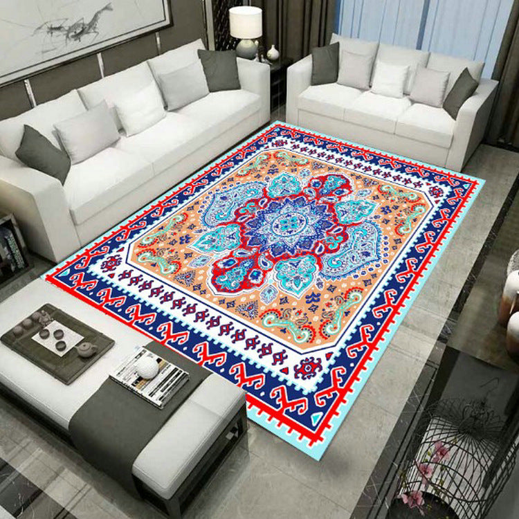 BowLift | Large Persian rug multicolored jacquard-printed rug washable non-slip backing pet-friendly rug for the living room