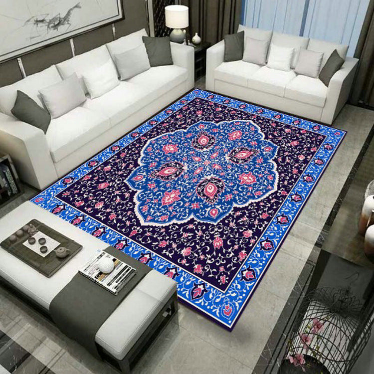 BowLift | Large Persian rug multicolored jacquard-printed rug washable non-slip backing pet-friendly rug for the living room