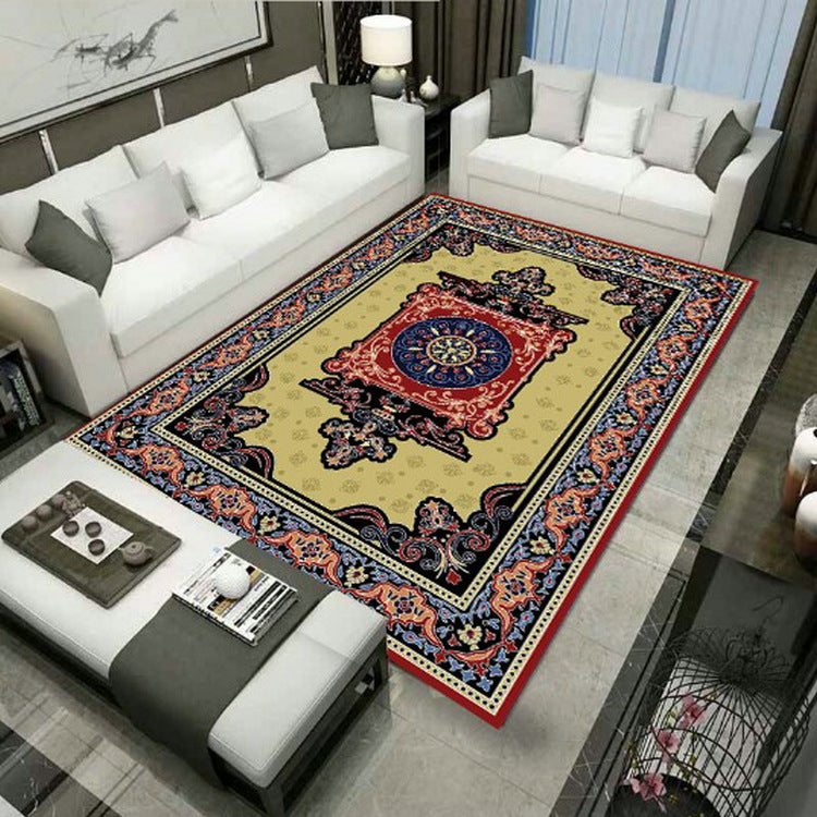 BowLift | Large Persian rug multicolored jacquard-printed rug washable non-slip backing pet-friendly rug for the living room