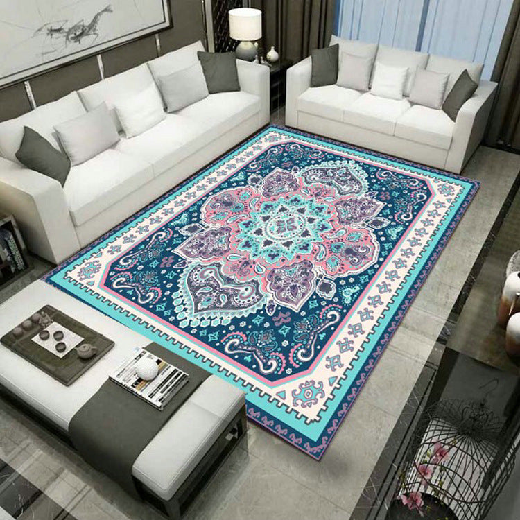 BowLift | Large Persian rug multicolored jacquard-printed rug washable non-slip backing pet-friendly rug for the living room