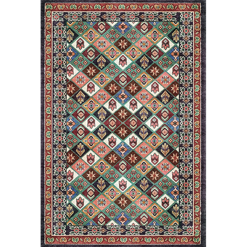BowLift | Antique Moroccan rug with colorful geometric pattern, non-slip, pet-friendly, stain-resistant rug for the room