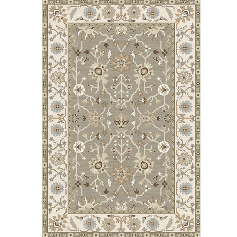 BowLift | Washed Jacquard Print Rug Multicolor Persian Rug Synthetic Non-slip Washable Stain-resistant Rug for Tearoom