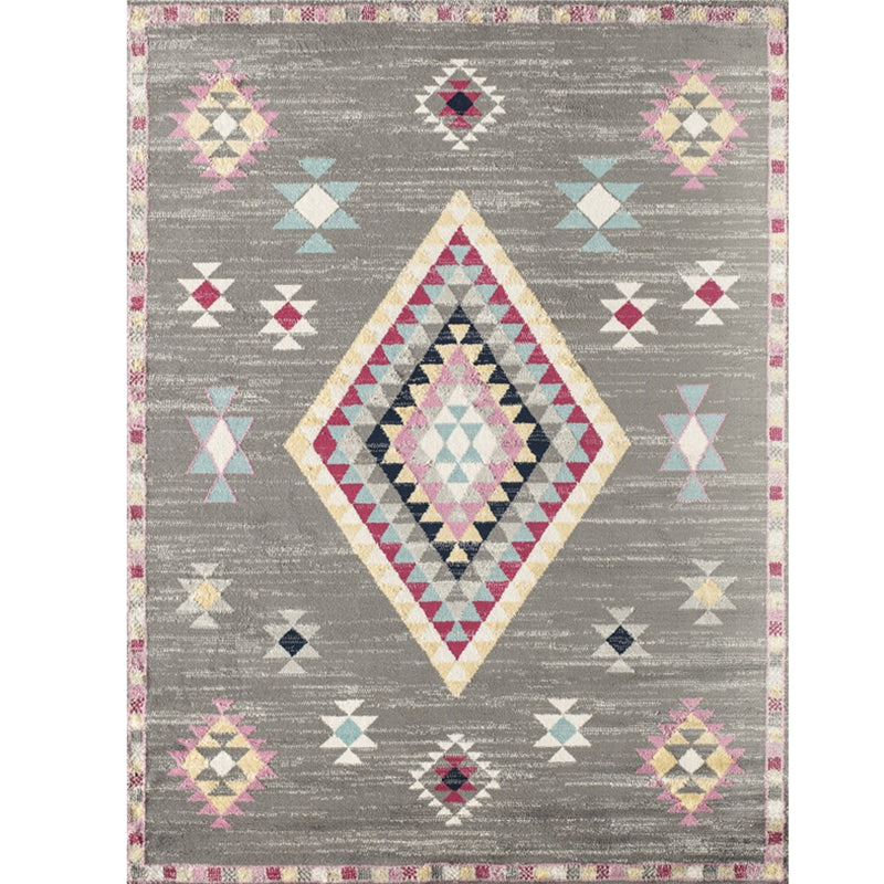 BowLift | Washed Jacquard Print Rug Multicolor Persian Rug Synthetic Non-slip Washable Stain-resistant Rug for Tearoom
