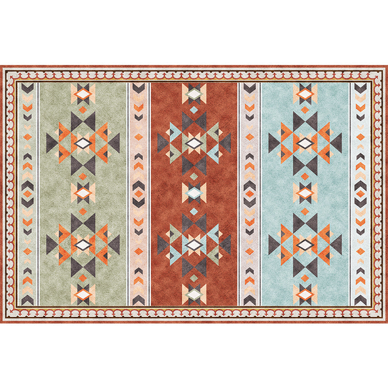 BowLift | Empire Print Rug Multicolored Moroccan Rug Polyester Non-Slip Back Machine Washable Pet-Friendly Rug for Living Room