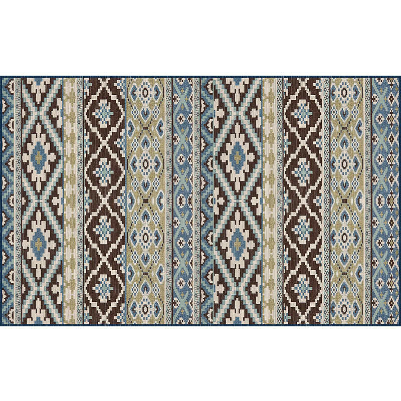 BowLift | Empire Print Rug Multicolored Moroccan Rug Polyester Non-Slip Back Machine Washable Pet-Friendly Rug for Living Room