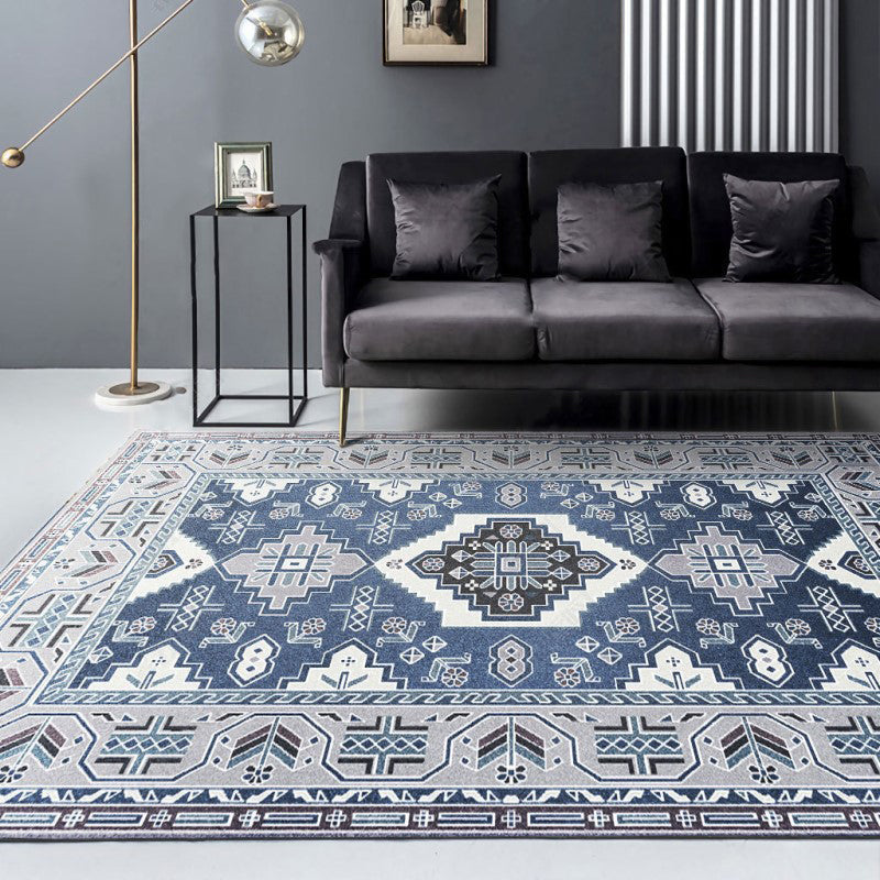 BowLift | Beautiful Moroccan Rug Multicolored symmetrical printed carpet non-slip machine washable pet-friendly rug for the room
