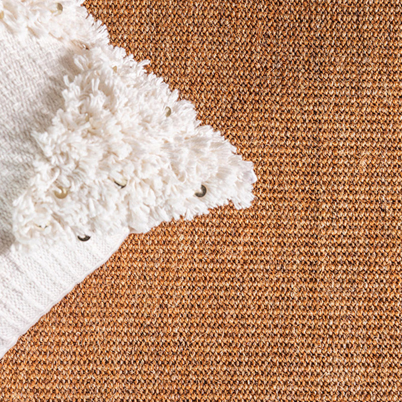 BowLift | Rustic Solid Area Rug Multi-Color Jute Rug Natural Fiber Handwoven Area Rug with Border for Living Room