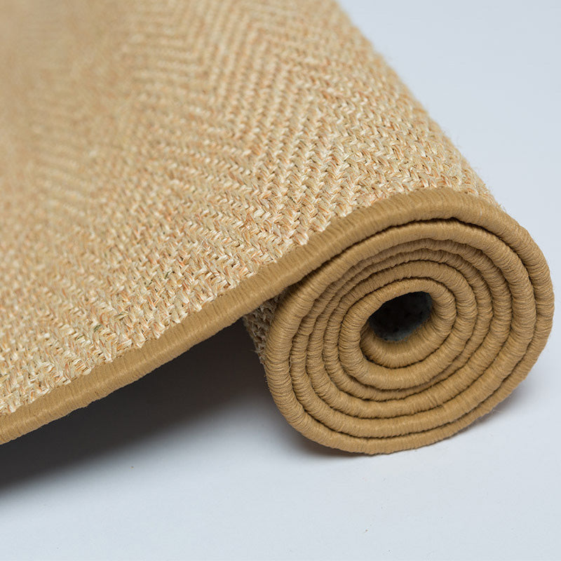 BowLift | Rustic Solid Area Rug Multi-Color Jute Rug Natural Fiber Handwoven Area Rug with Border for Living Room