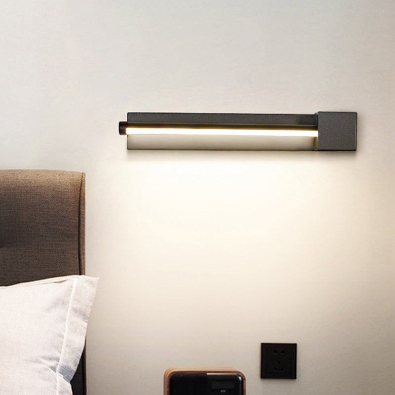 BowLift | Adjustable acrylic-colored linear wall lamp Simplicity LED Black/White Wall-mounted light, Warm/White light
