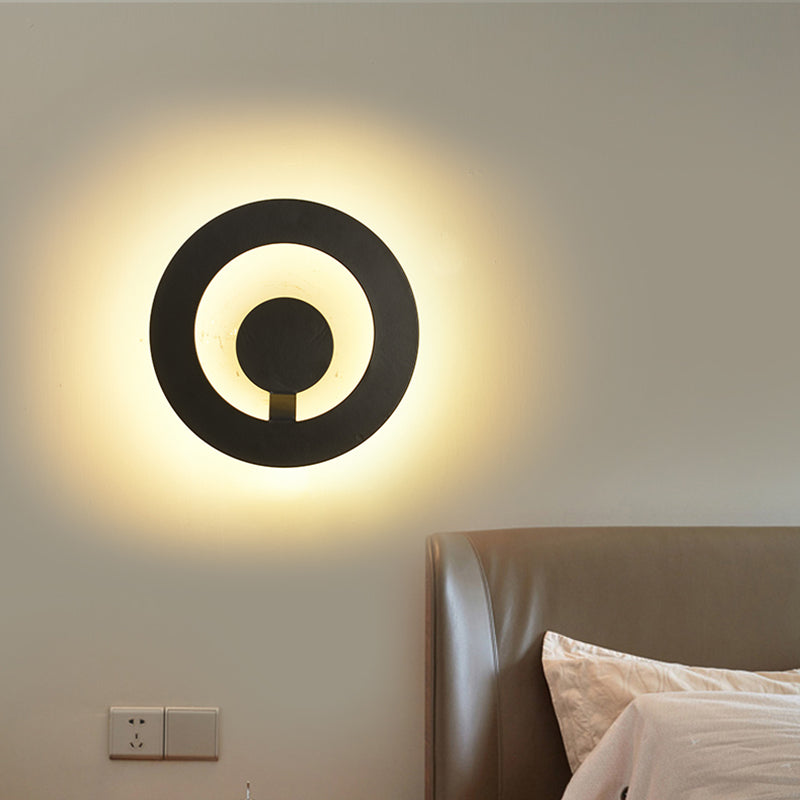 BowLift | Black/White Super Thin Wall Light Modern Acrylic Living Room Wall Lamp, Warm/White Light
