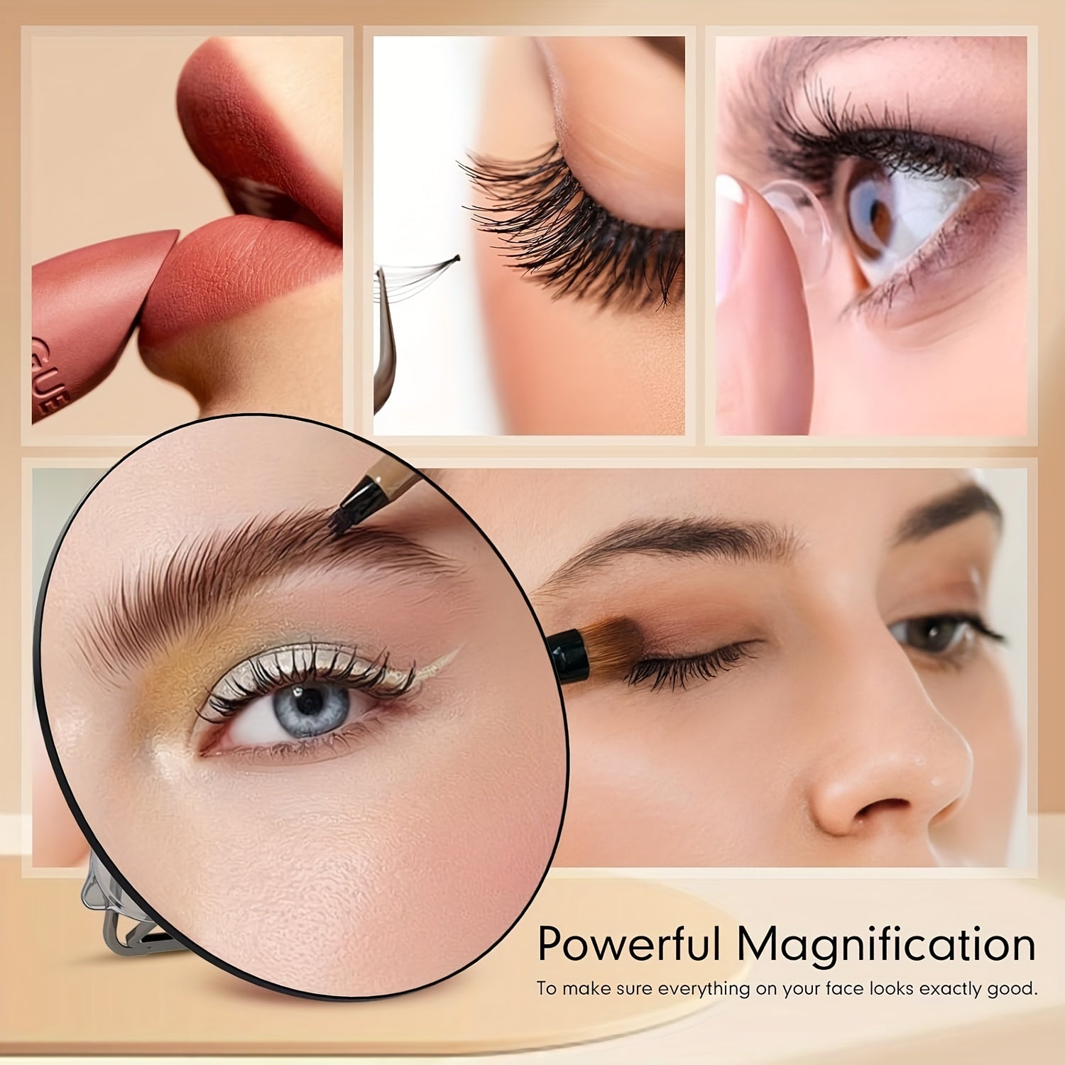 BowLift | Magnifying Makeup Mirror - 20X/10X Magnification, Suction Cup, Portable