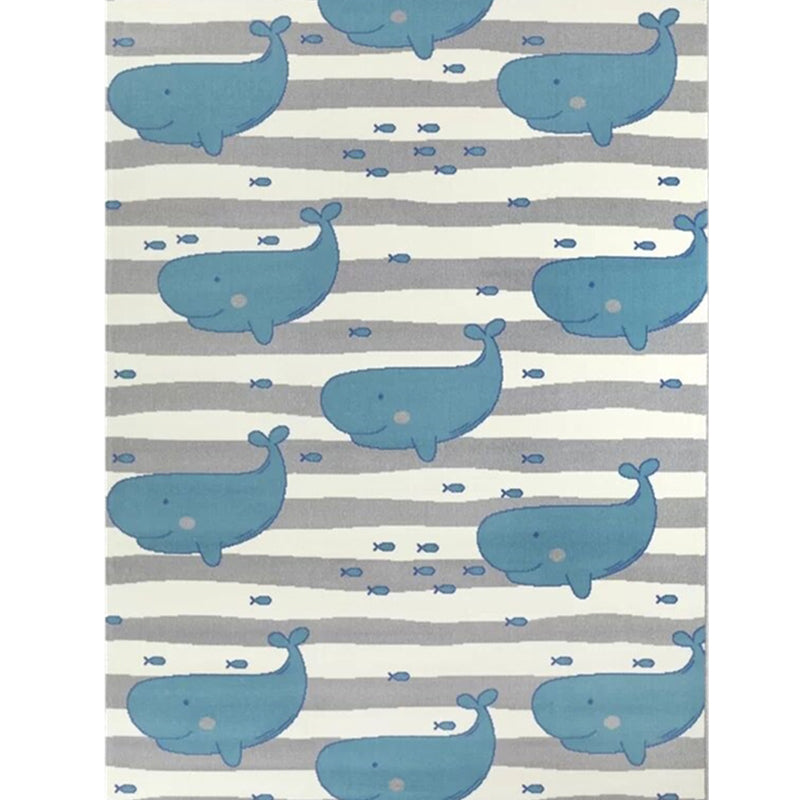 BowLift | Simple Children's Room Carpet Multicolored Cartoon Animal Area Rug Cotton Blend Pet Friendly Washable Rug
