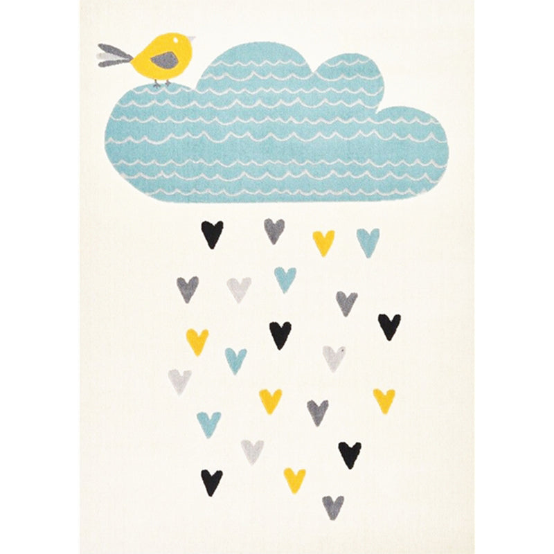 BowLift | Simple Children's Room Carpet Multicolored Cartoon Animal Area Rug Cotton Blend Pet Friendly Washable Rug