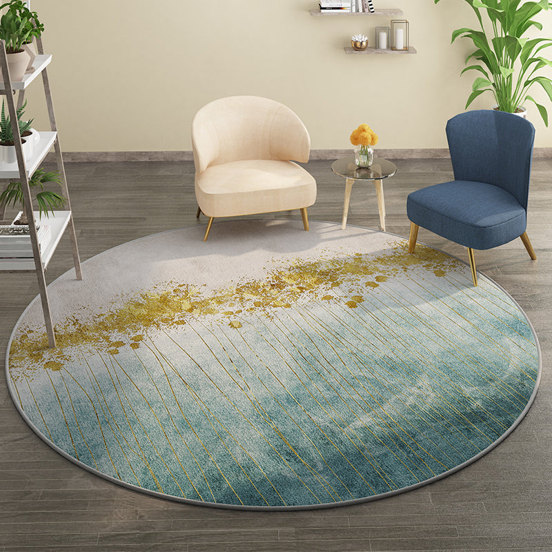 BowLift | Casual Minimalist Area Rug Multi-color Geometric Pattern Carpet Anti-slip Backing Carpet for Bedroom