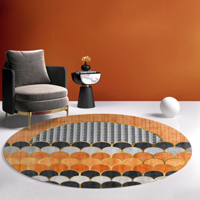 BowLift | Creative Abstract Printed Area Rug Multicolor Synthetic Carpet Non-Slip Back Stain Resistant Rug for Bedroom